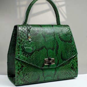 BIG BAG Green Snake Skin