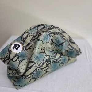 Medium Green Snake Skin Clutch