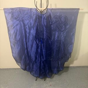 Navy Blue Organza Gown